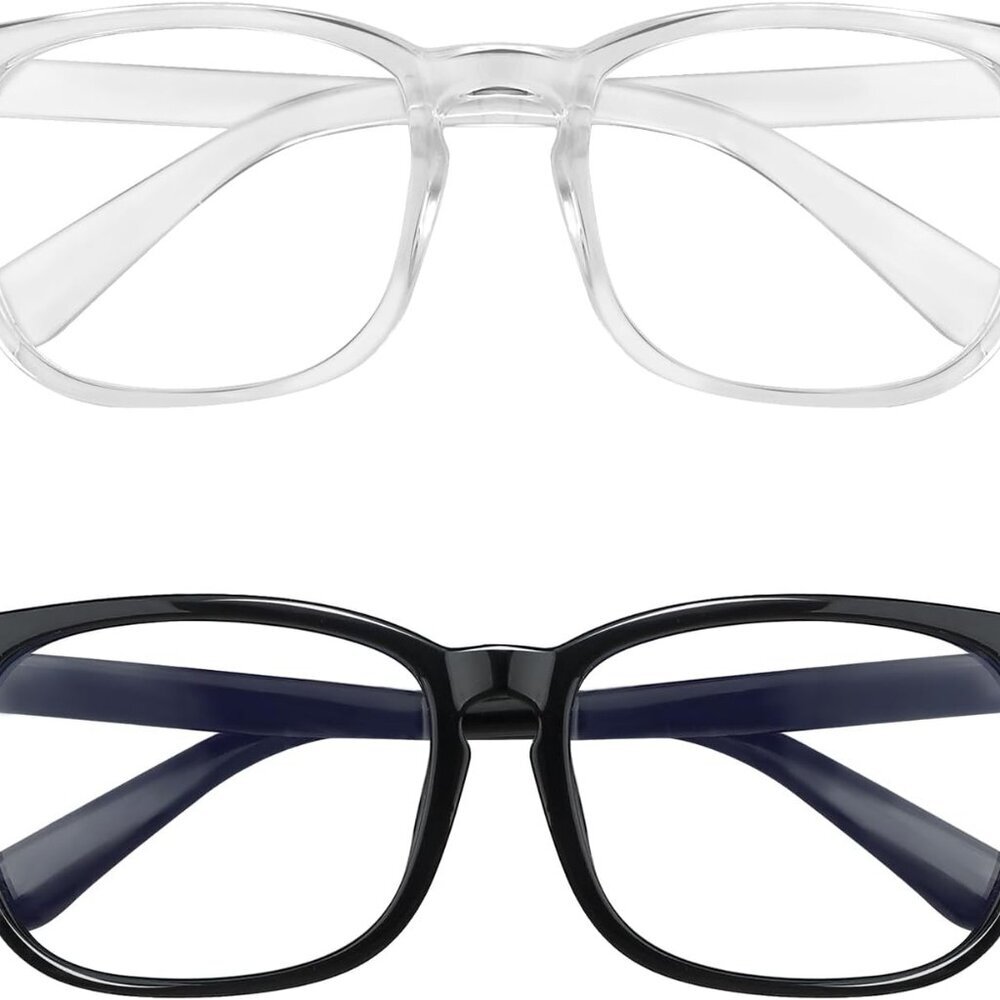 Blue Light Blocking Glasses, 2 Pack Blue Light Glasses Men, Blue Light Glasses W